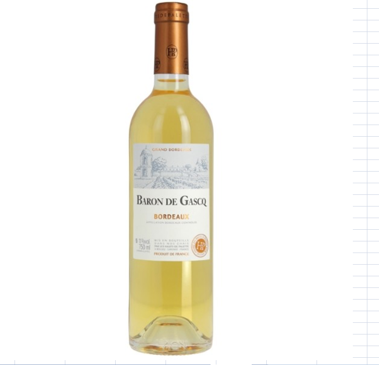 Baron de Gasq  Bordeaux Blanc Moelleux  75 Cl
